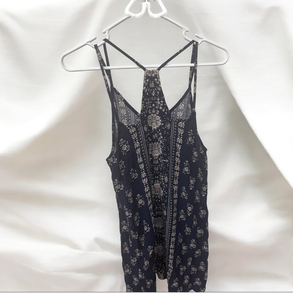 Maurices Dark Blue Floral Pattern Dress Sz Large - Picture 2 of 3